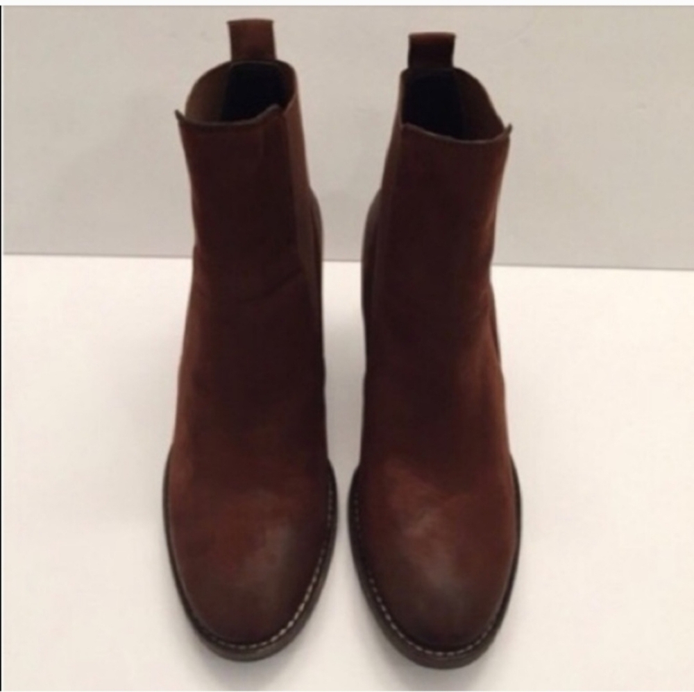 Paul Green Jules Brown Suede Ankle Booties 6.5 ** fits like a 7 US ** - Picture 6 of 9